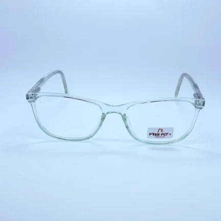 Free Fly+ Premium F1214 eyeglasses in Transparent Green – front open view