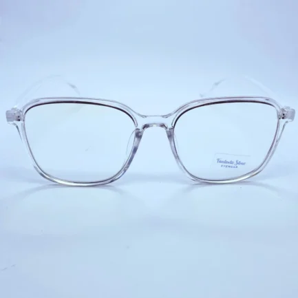 Fantastic stone 20380 eyeglasses in Transparent Red – front open view