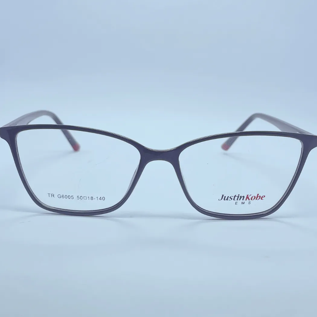 Justin Kobe 6005 Eyeglasses – Front Open View (Black) Justin Kobe 6005 eyeglasses in Black – front open view