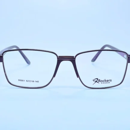 Rockers 95001 Eyeglasses in Brown – front open view