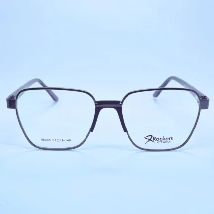 Rockers 95005 Eyeglasses in Brown – front open view