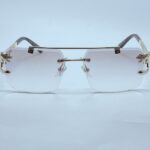 Cartier 64059 sunglasses in Golden – front open view