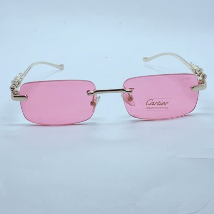 Cartier 50713 sunglasses in Golden and red โ front open view