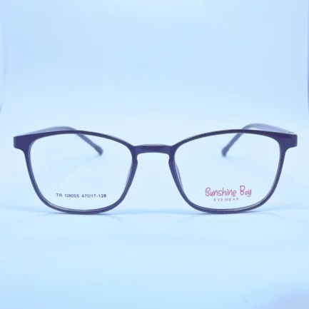 Sunshine Boy 8005 eyeglasses in Black – front open view