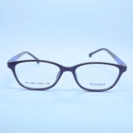 Green Land 5007 eyeglasses in Black and blue – front open view