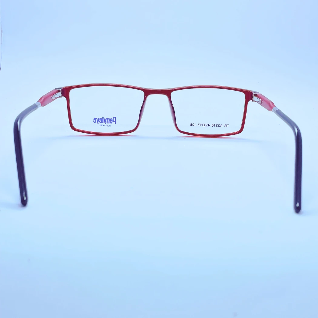 Penyieye 3316 eyeglasses in Red – back view