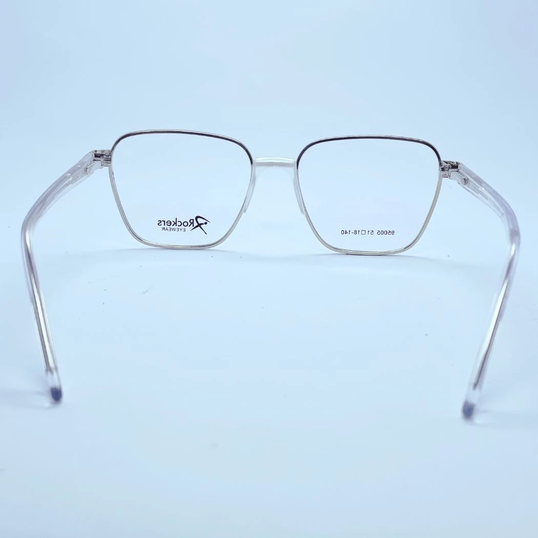 Rockers 95005 eyeglasses in Silver & Black – back view