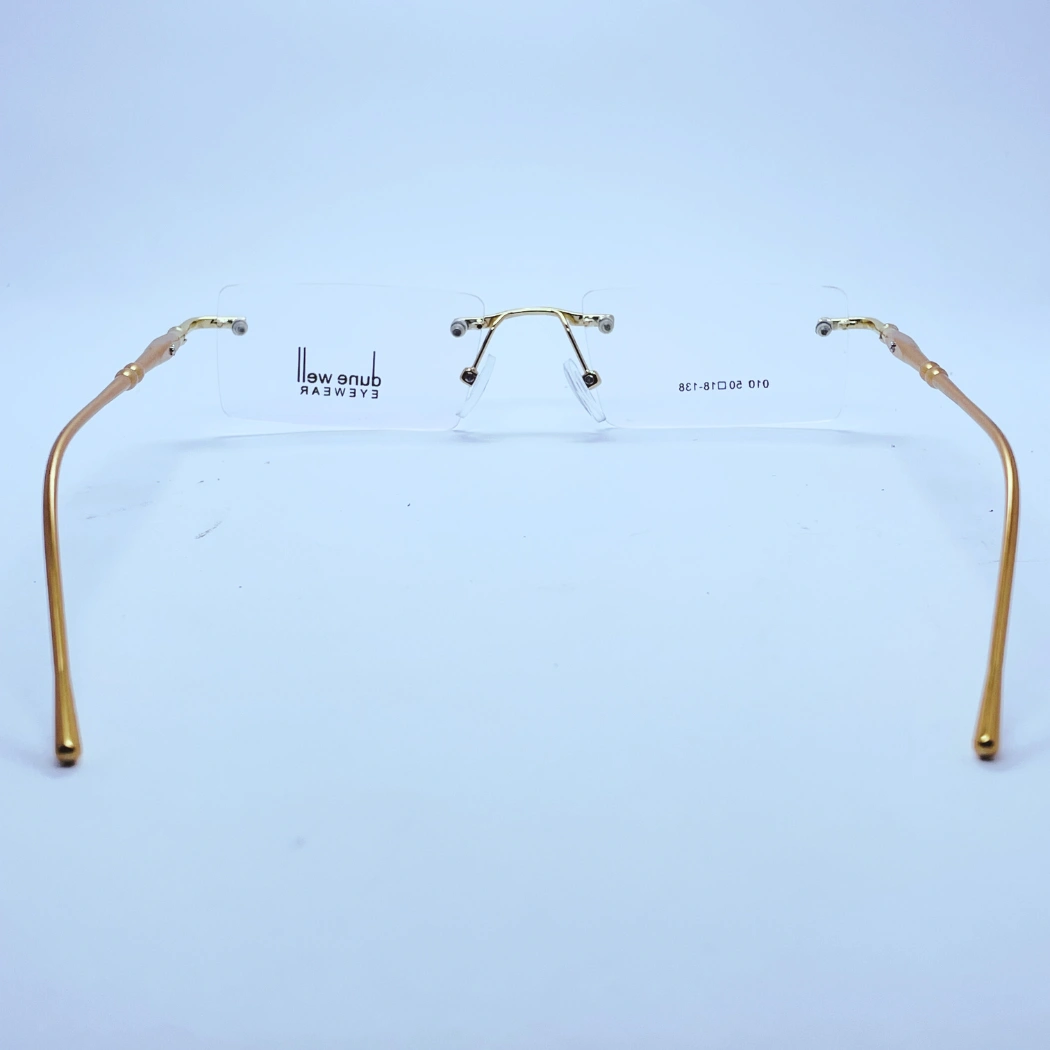 Dune Well rimless 010 Eyeglasses in Golden – back view