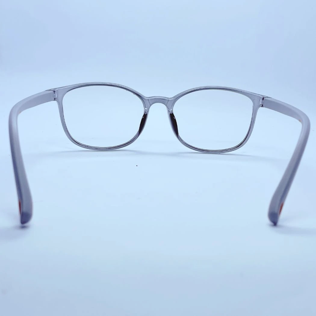 Vision 0001 eyeglasses in Grey and Orange – back view view