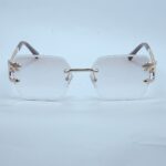Cartier 64057 sunglasses in Golden and black – front open view