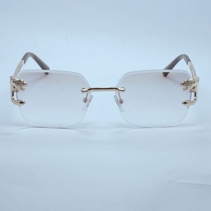 Cartier 64057 sunglasses in Golden and black โ front open view