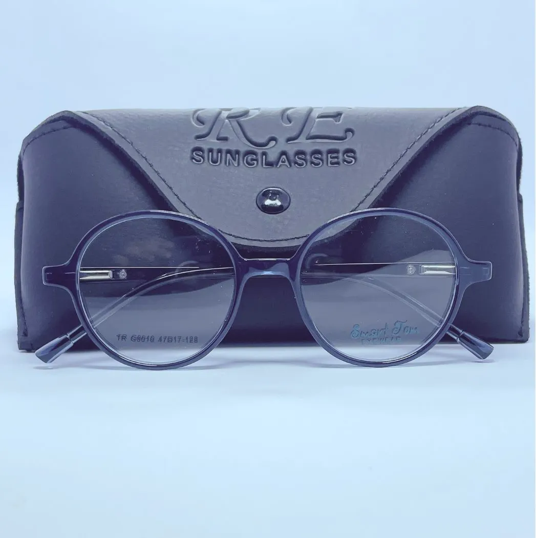 Elite Frame T100 Eyeglasses – Front Close View (Black and white) Elite Frame T100 eyeglasses in Black and white – front close view