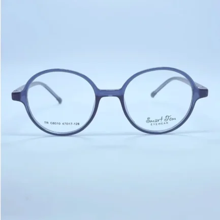 Elite Frame T100 eyeglasses in Black and white – front open view