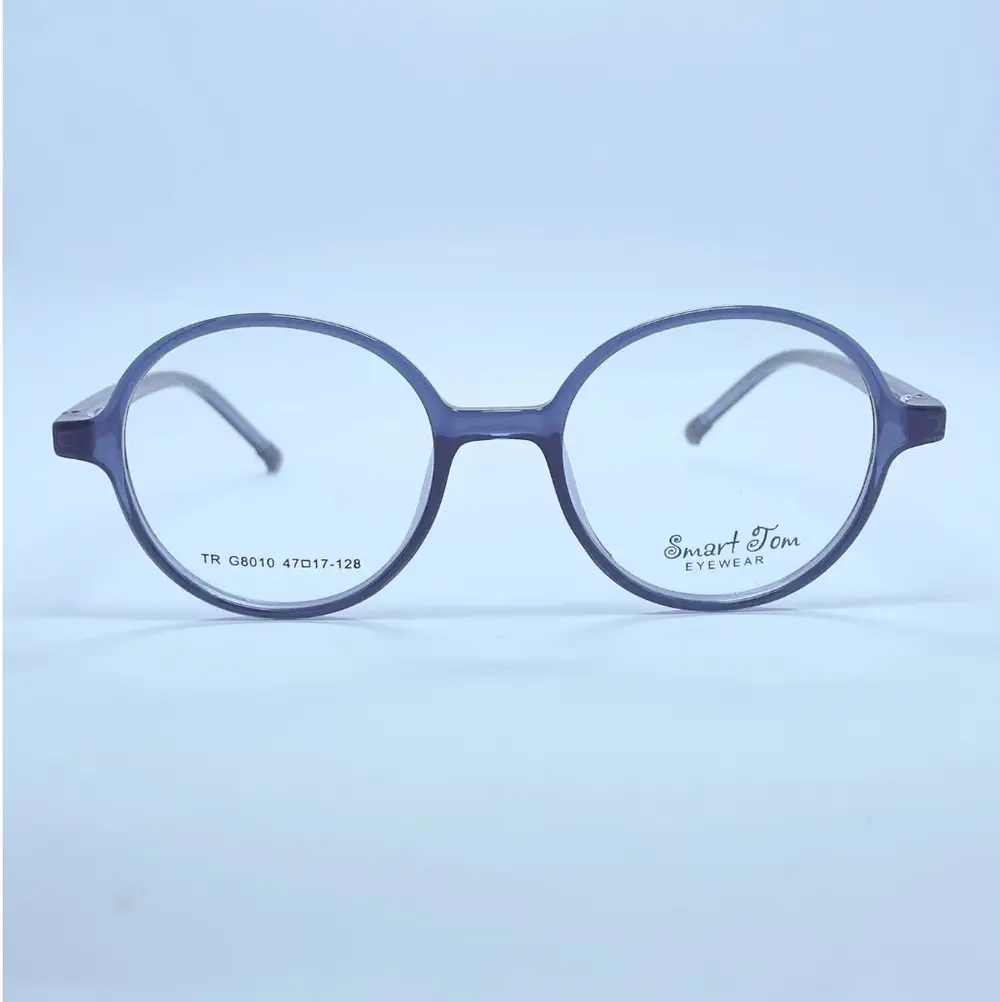Elite Frame T100 Eyeglasses – Front Open View (Black and white) Elite Frame T100 eyeglasses in Black and white – front open view