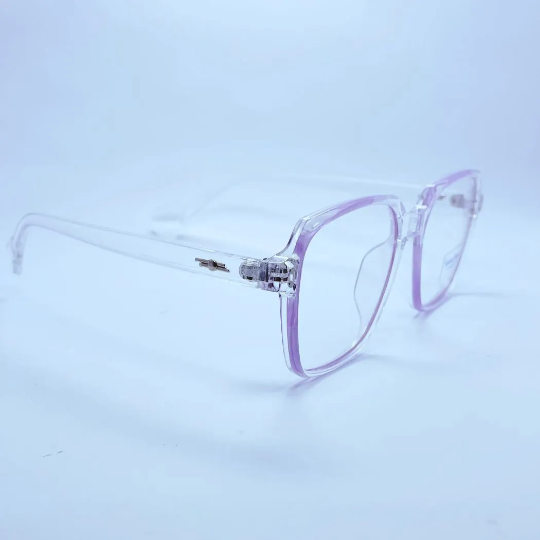 Fantastic stone 20397 Eyeglasses – Angled Side View (Transparent purple) Fantastic stone 20397 eyeglasses in Transparent purple – angled side view
