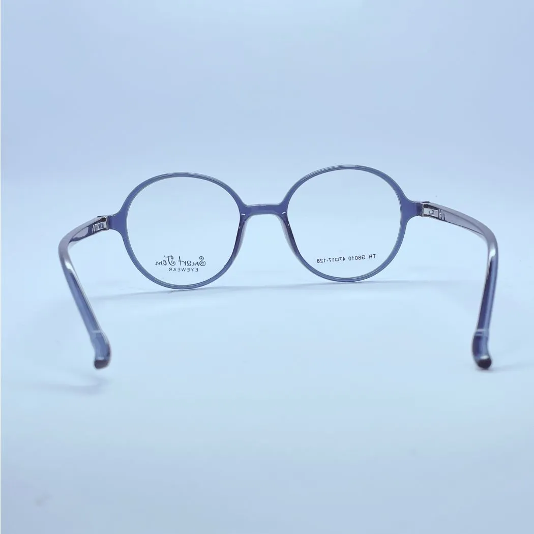 Elite Frame T100 eyeglasses in Black and white – back view view