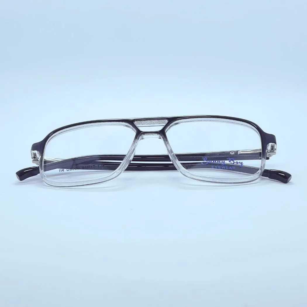 Sunny Boy G8002 Eyeglasses – Front Close View (Black and white) Sunny Boy G8002 eyeglasses in Black and white – front close view