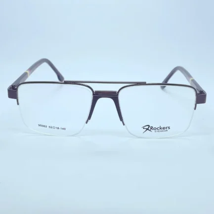 Rockers 95002 eyeglasses in Brown – front open view