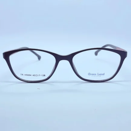 Green Land 5004 eyeglasses in Black – front open view