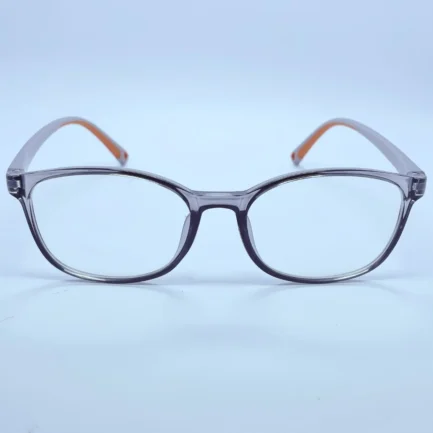 Vision 0001 eyeglasses in Grey and Orange – front open view