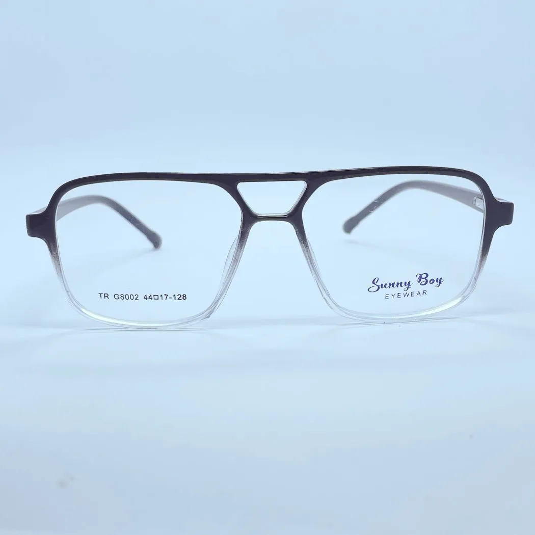 Sunny Boy G8002 Eyeglasses – Front Open View (Black and white) Sunny Boy G8002 eyeglasses in Black and white – front open view