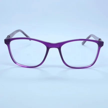 vision 0005 Eyeglasses in purple – front open view