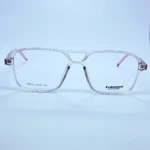 Tidoesu 8813 Eyeglasses in Transparent and pink – front open view