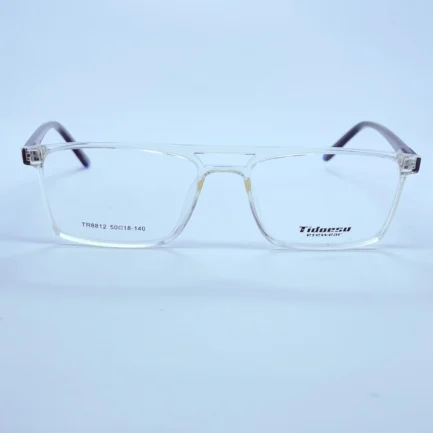 Tidoesu 8812 Eyeglasses in transparent and black – front open view