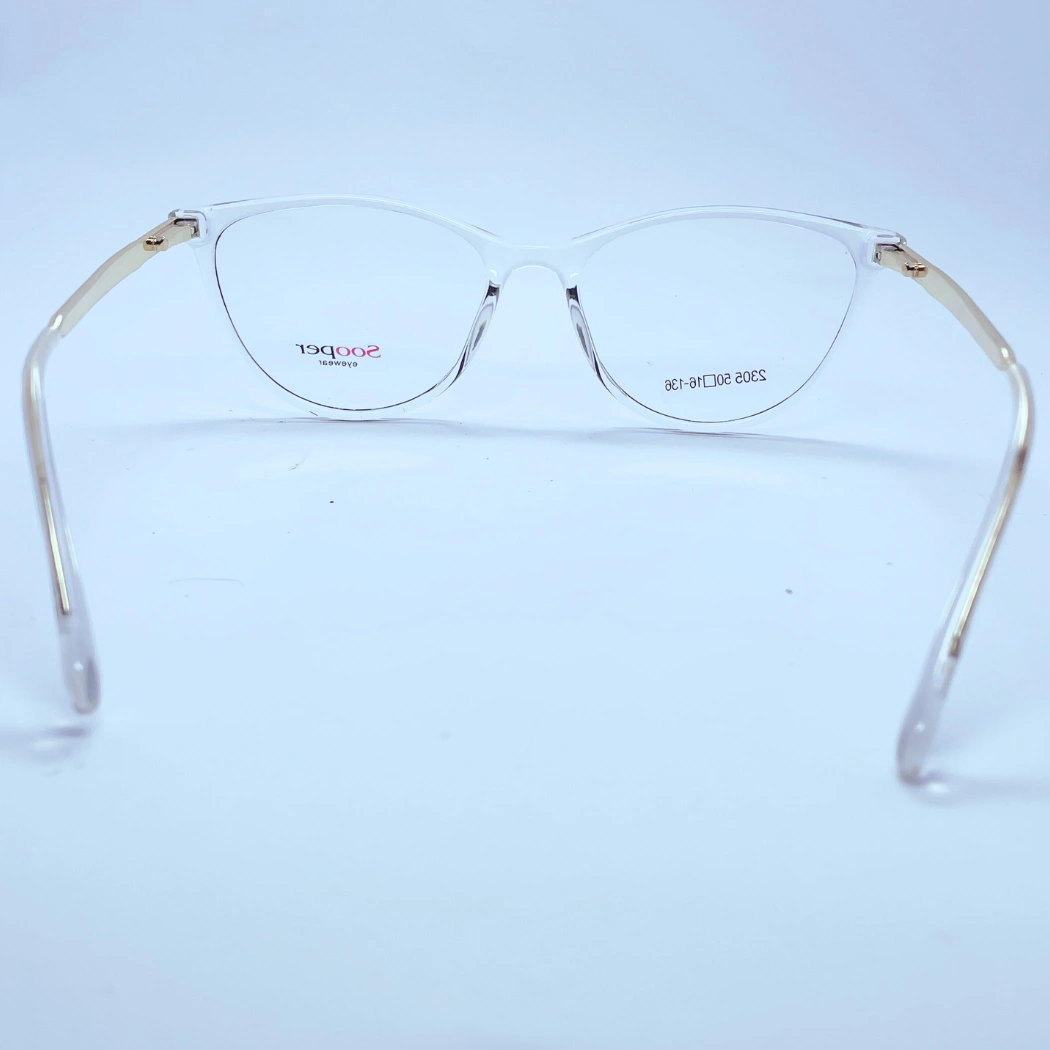 Sooper 2305 Eyeglasses in White and golden – back view