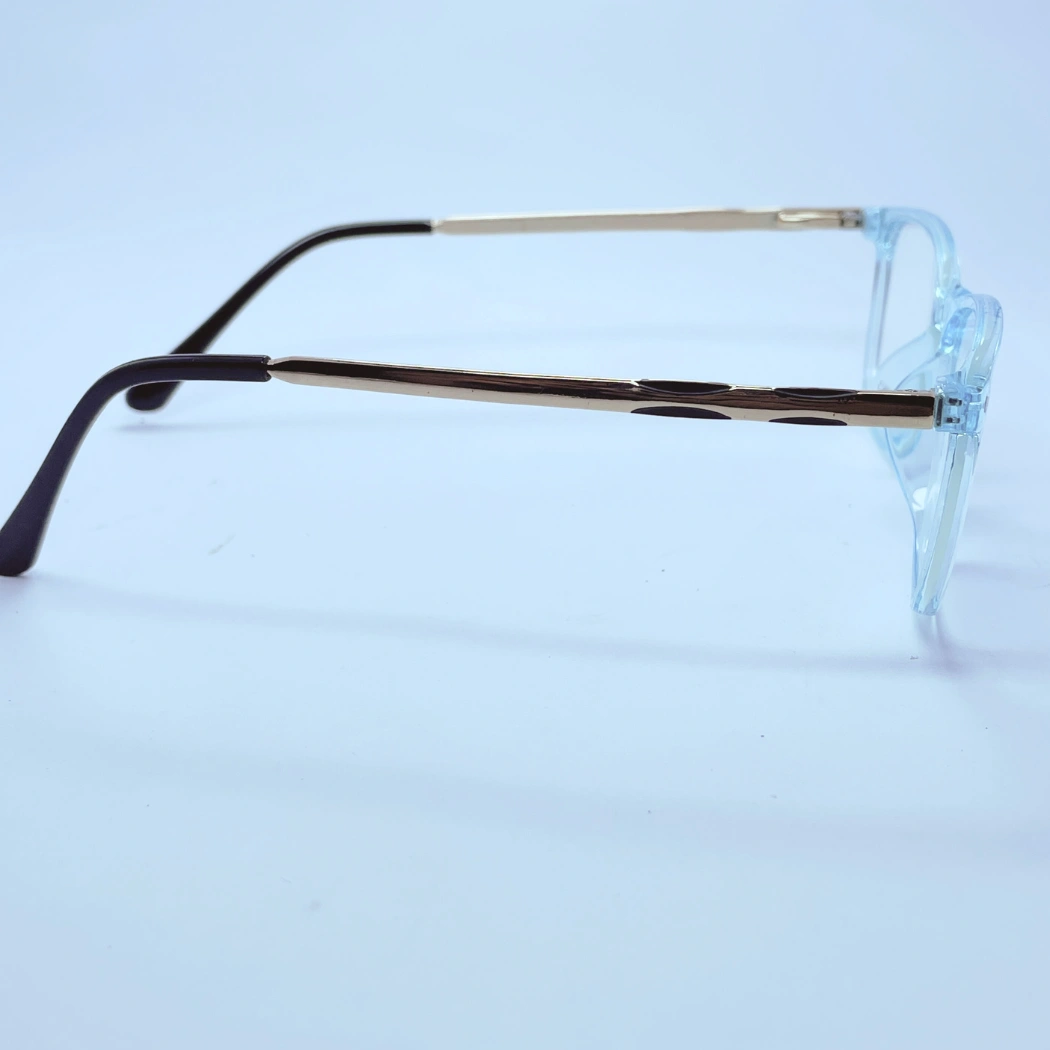 Sooper 2306 Eyeglasses – Side View (Blue and golden) Sooper 2306 Eyeglasses in Blue and golden – side view