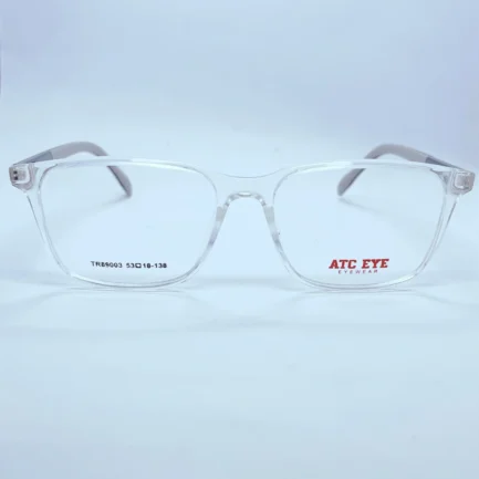 Atc Eye 89003 Eyeglasses in Transparent white and grey – front open view