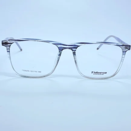 Tidoesu 8809 Eyeglasses in transparent blue – front open view