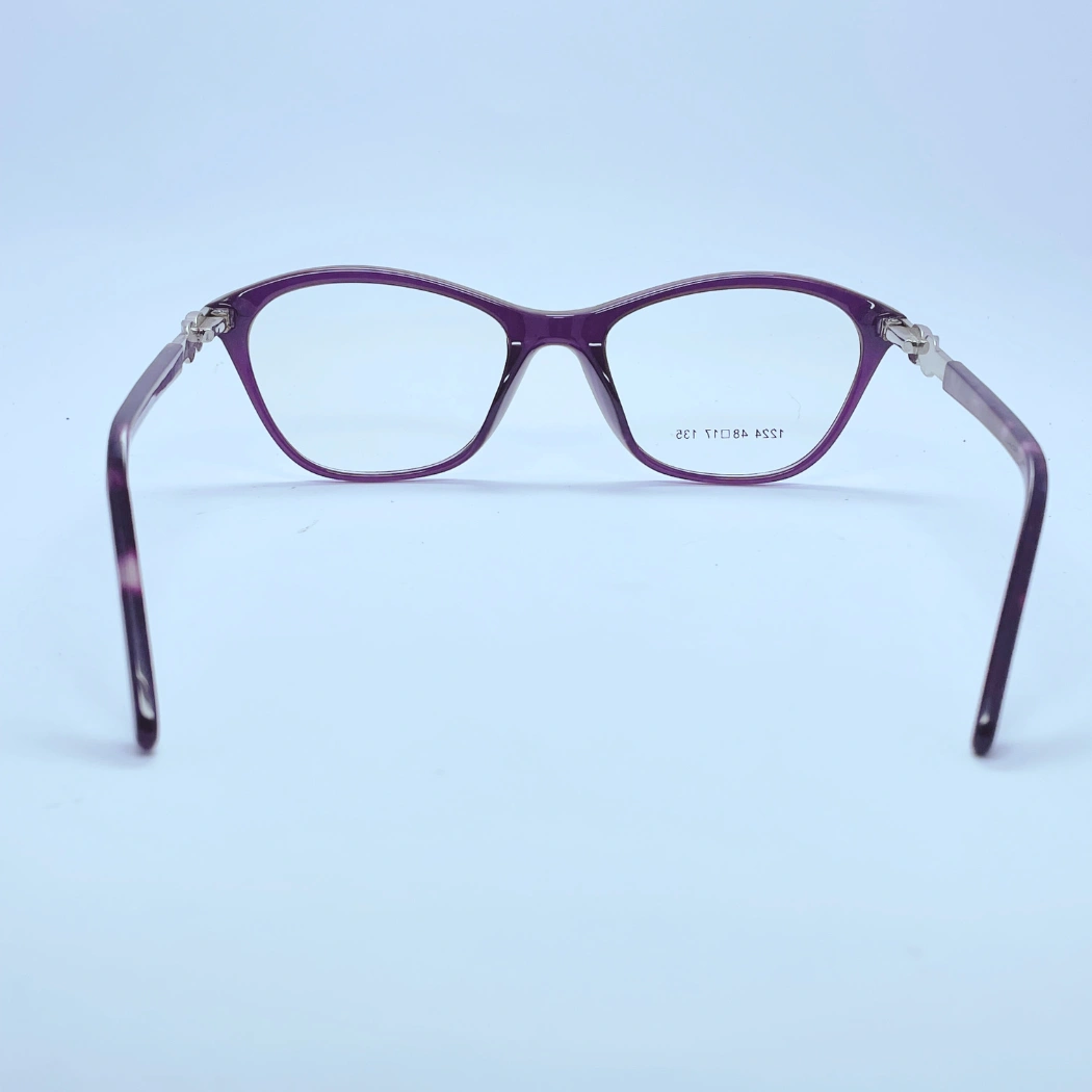 Cat eye 1224 Eyeglasses – Back View (Purple) Cat eye 1224 Eyeglasses in Purple – back view
