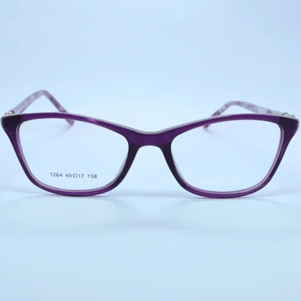 Vision 1264 Eyeglasses in Purple – front open view
