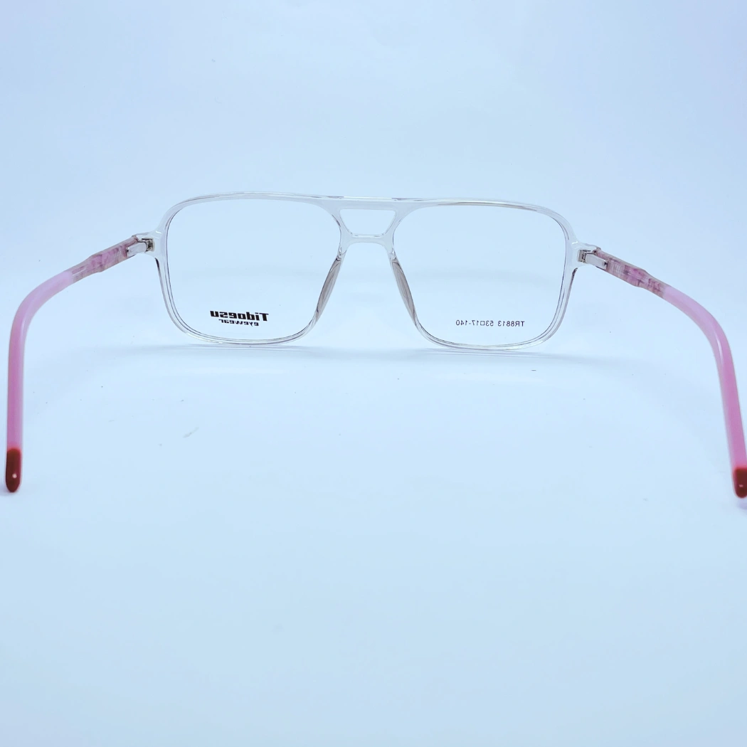 Tidoesu 8813 Eyeglasses in Transparent and pink – back view