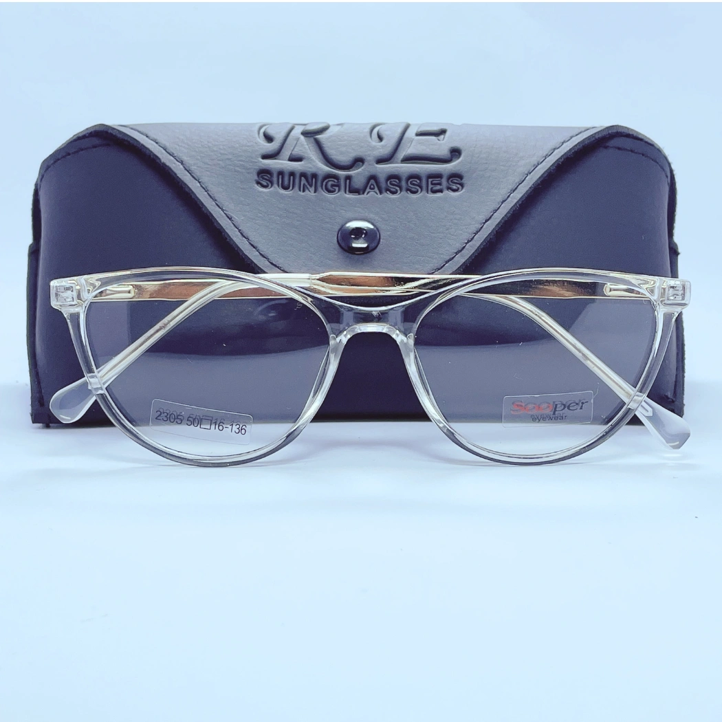Sooper 2305 Eyeglasses – Front Close View (White and golden) Sooper 2305 Eyeglasses in White and golden – front close view