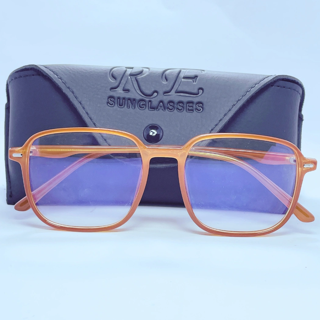 Vision 60144 Eyeglasses – Front Close View (Brown) Vision 60144 Eyeglasses in Brown – front close view
